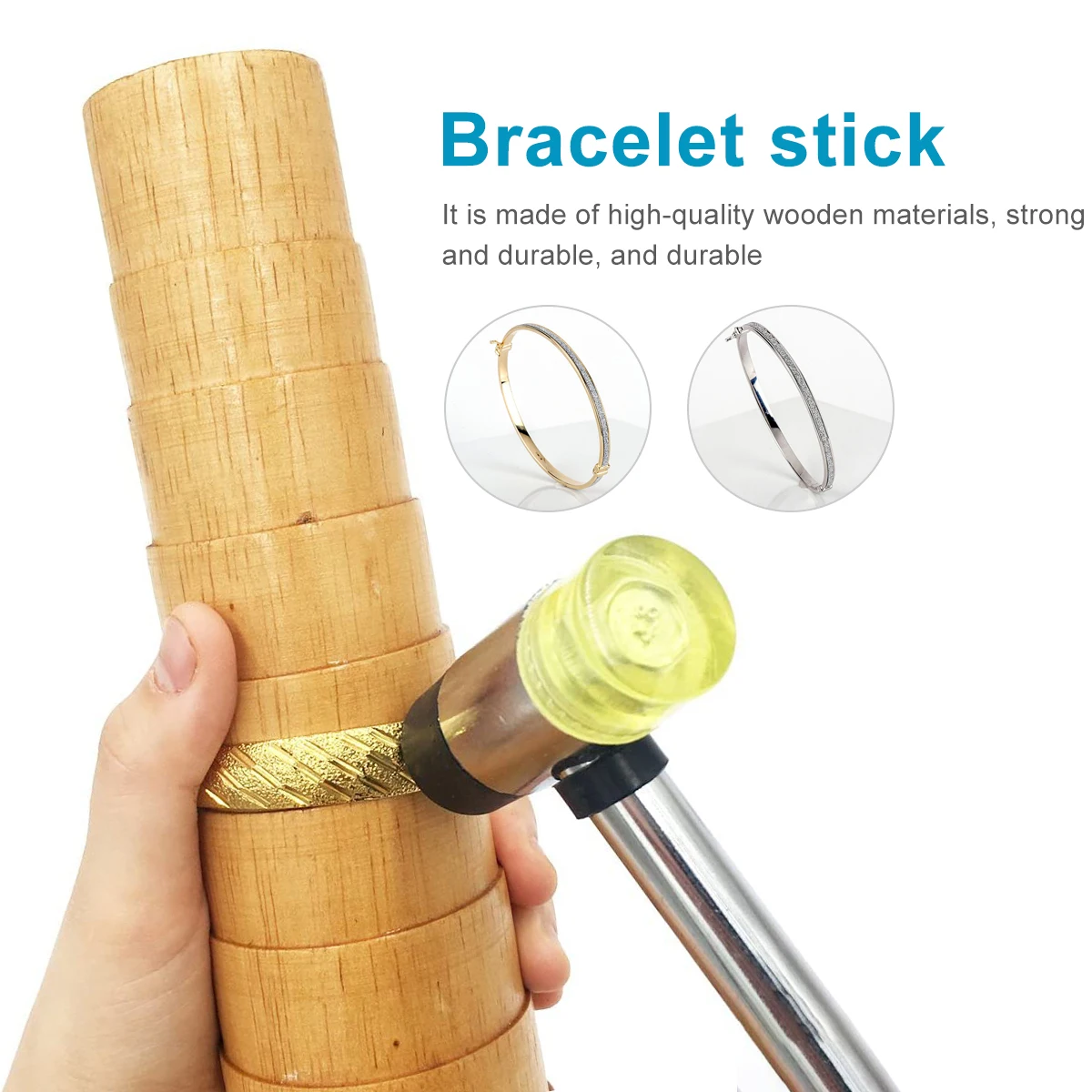 

Wooden Bangle M for Bracelet Making Repair Tool Smooth Durable Compact Suitable All Bangles Round Oval Shape Jewelry