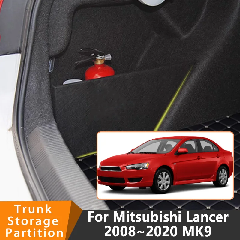 

Auto Accessories For Mitsubishi Lancer 2008~2020 Car Organizer Thickening Trunk Side Partition Trunk Interior Storage Box Parts