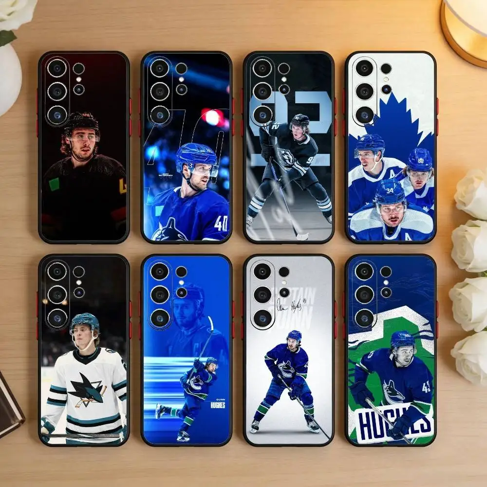 

Quinn Hughes-Hockey Phone Case For Samsung S26,S25,S24,S23,S22,S21,S20,Plus,Fe,Lite,Others Black Cover