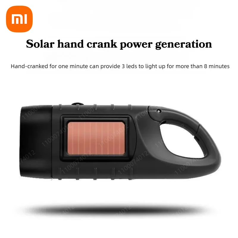 Xiaomi اليد الضغط دينامو الطاقة الشمسية مصباح يدوي الشعلة ضوء اليد الصحافة LED ضوء المصباح العرض التخييم في حالات الطوارئ الطاقة في الهواء الطلق