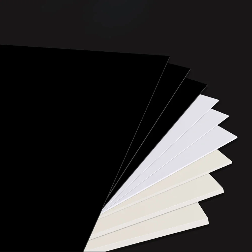 Thickness 0.2/0.4/0.5/0.8/1mm PVC Board ard Board White Black Advertising Plastic Sheet Soft Ceiling Sheet Customized Processing