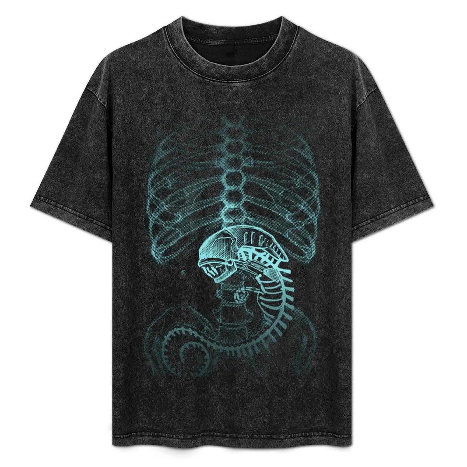 

Alien Radiography, X-Ray T-Shirt Work Basic Short Sleeve Top