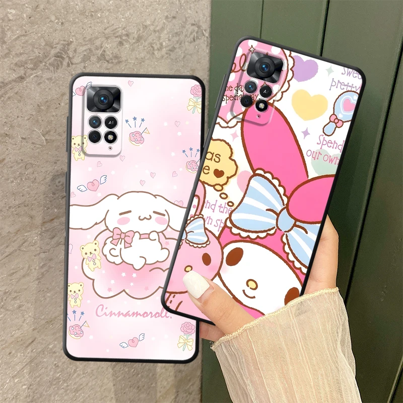 حافظة كارتون ثلاثية ميلودي Jade Guigou لهاتف Xiaomi Redmi Note 10 8t 9s 12s 11Pro 9T 11s 12Pro 13Pro 11 14 Pro + 13 10s 10Pro 12