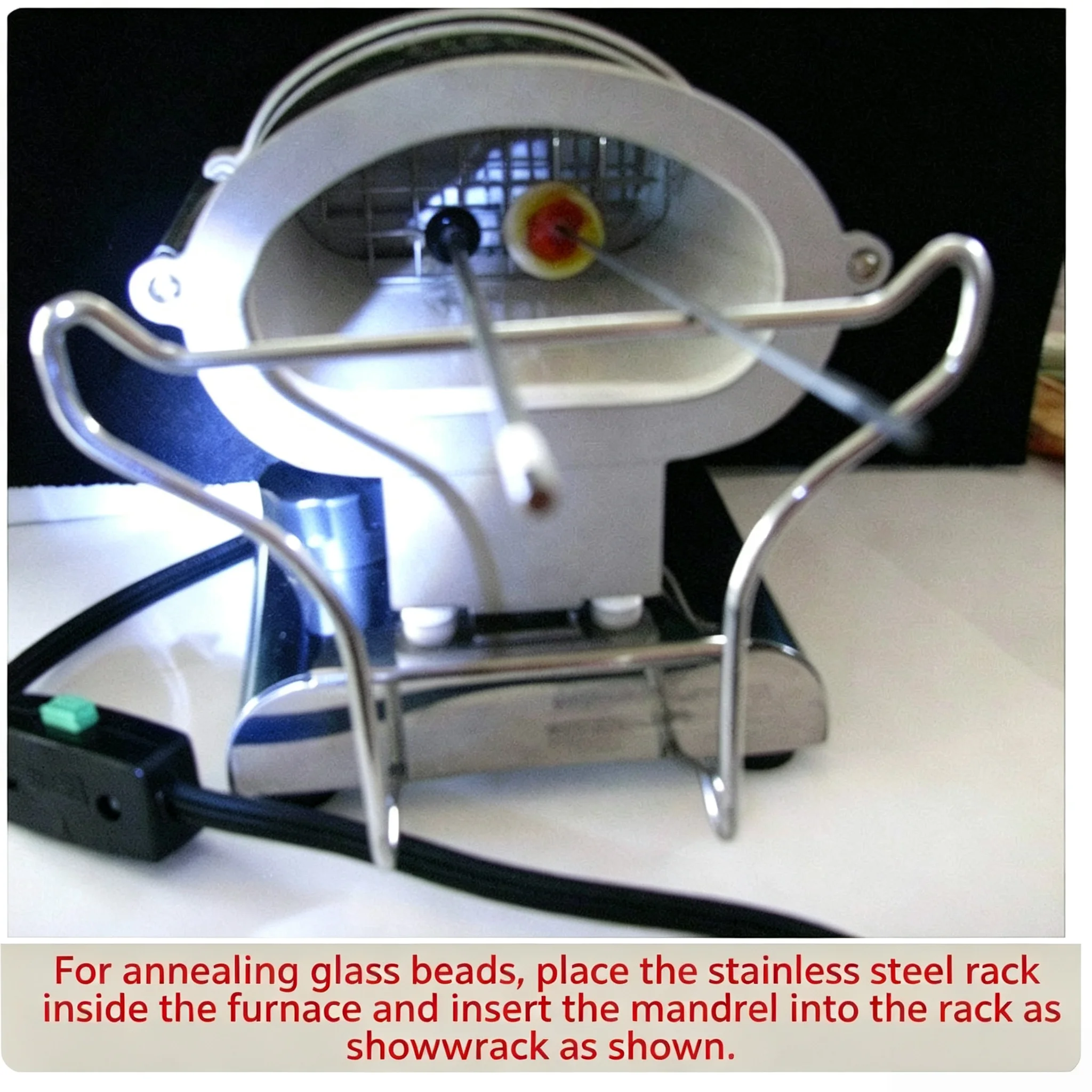 Glass Bead Annealing Kiln Mini Lampworking Furnace, Glass Rod Heating & Preheating Oven, Glass Craft Annealing Equipment