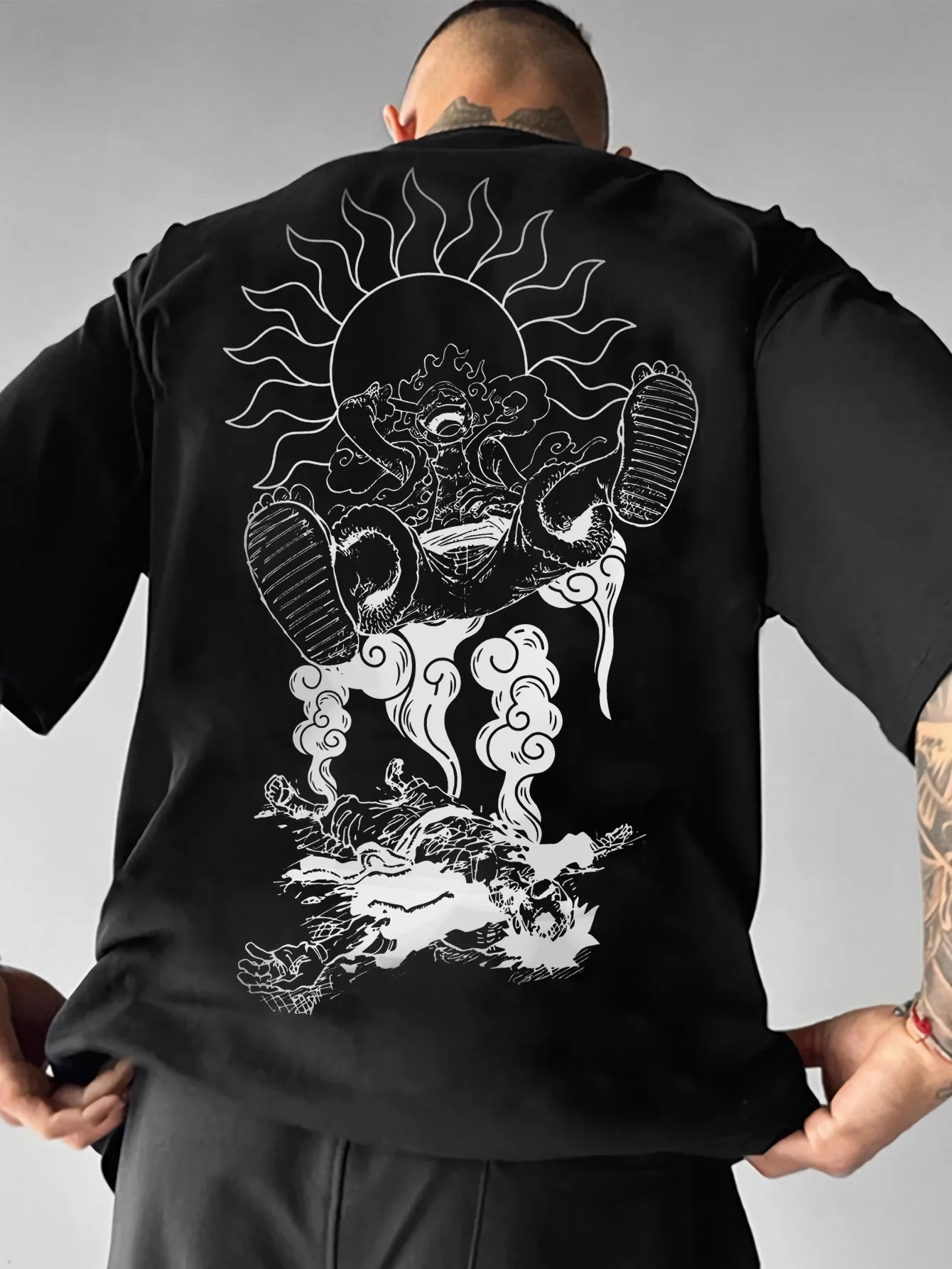 

Футболка с анимацией ONE PIECE, футболка с короткими рукавами и принтом Луффи, мужская и женская, летняя мода 2025 года, повседневная хлопковая одежда, топы