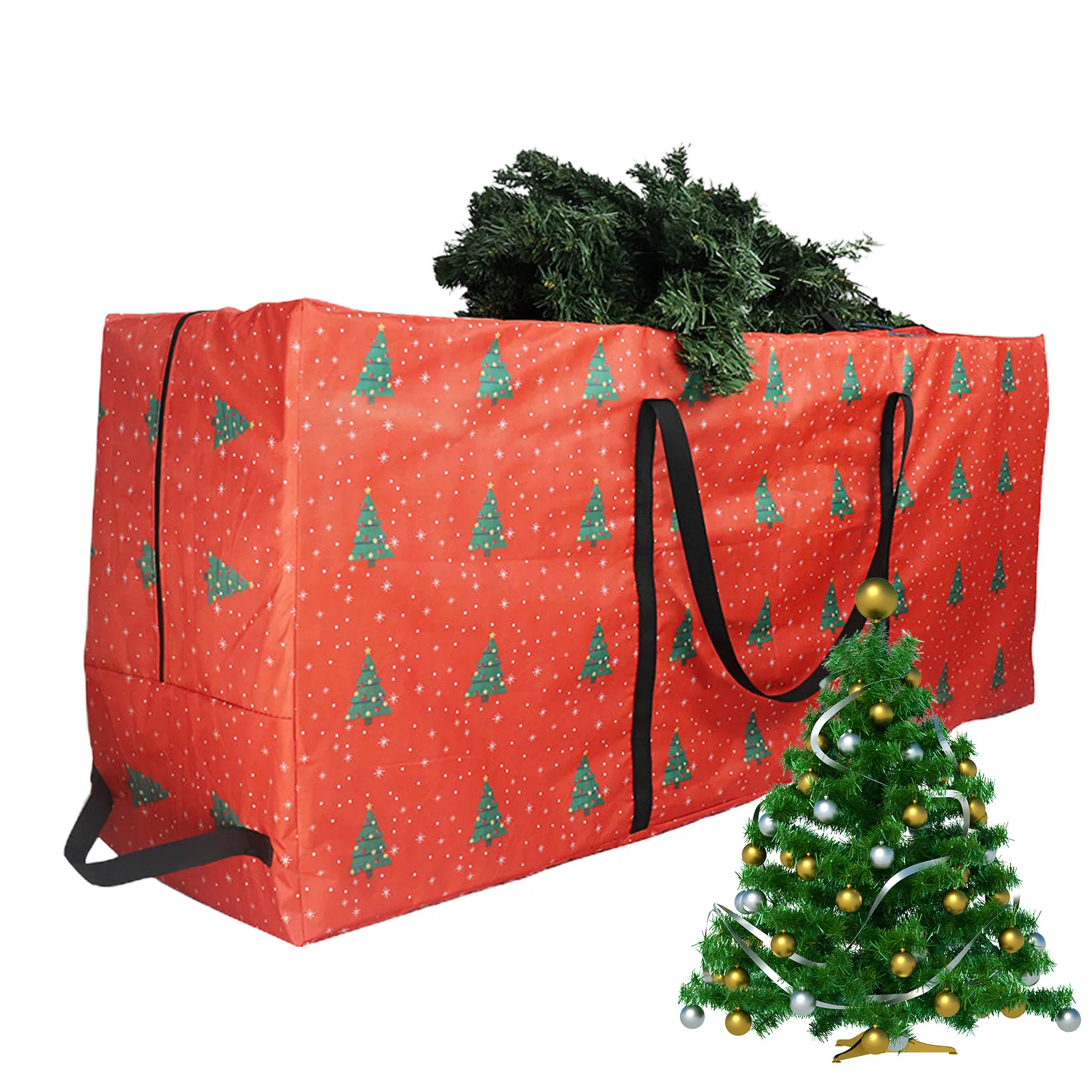 

Large Christmas Tree Storage Bag Durable Waterproof 210D Oxford Fabric with 4 Handles Tree Storage Bags for Easy Carrying