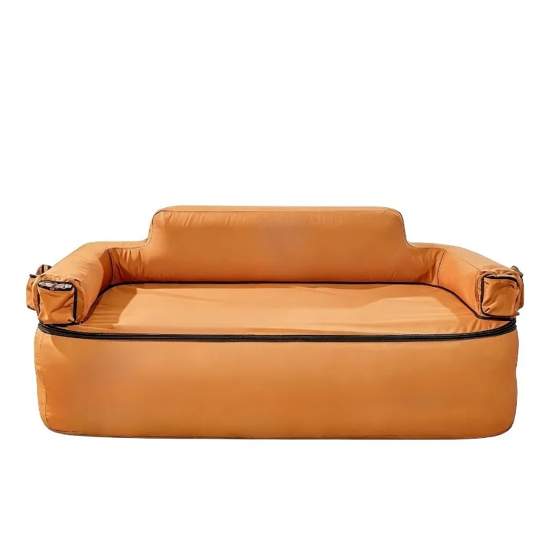 Outdoor Tactical Wind Inflatable Brushed Sofa Camping Equipment Elastic Silk Sofa Double L-Shaped Sofa Bed