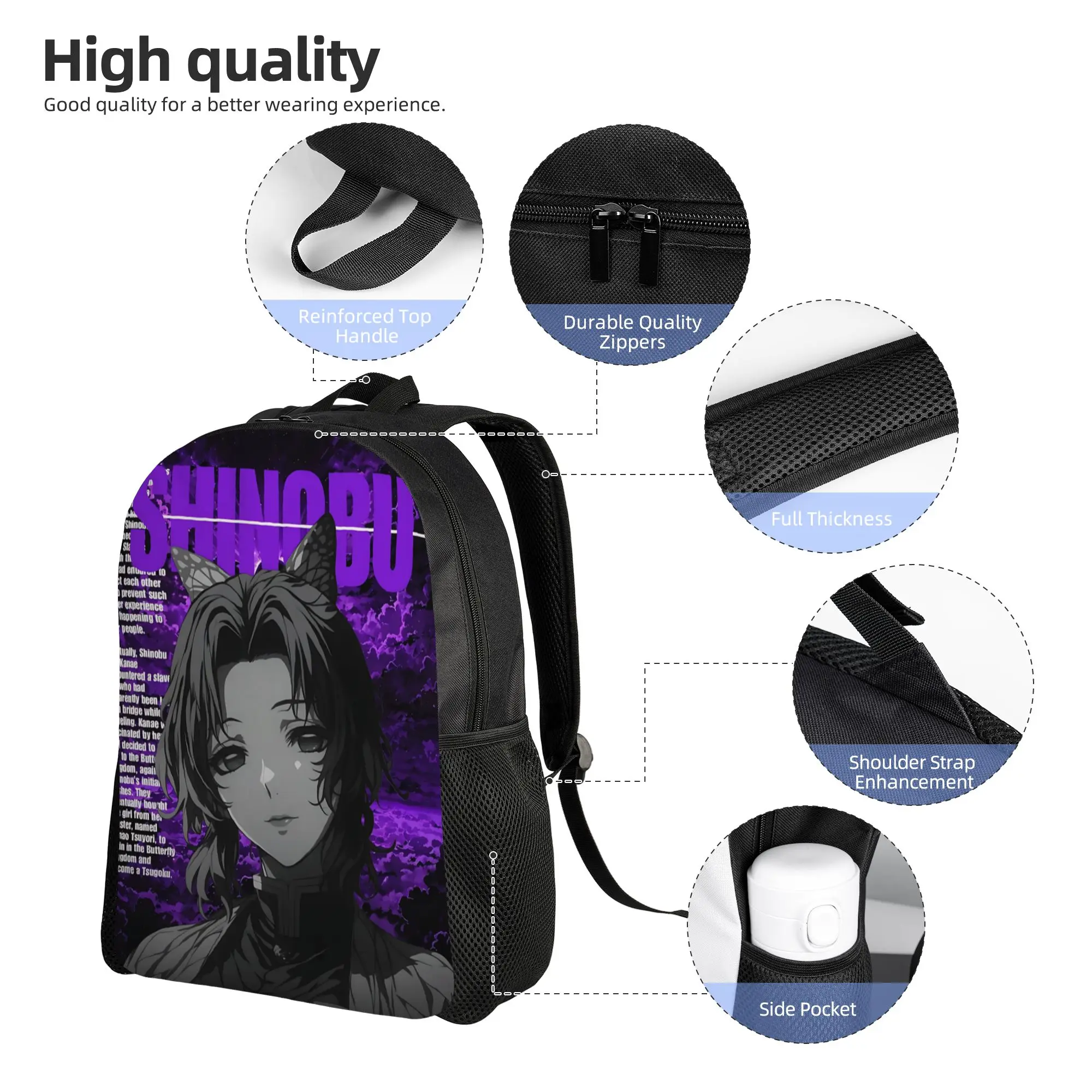 Fashion Halloween Demon Slayer Backpacks Its Bag  mochila School Large Capacity Rucksack view 5