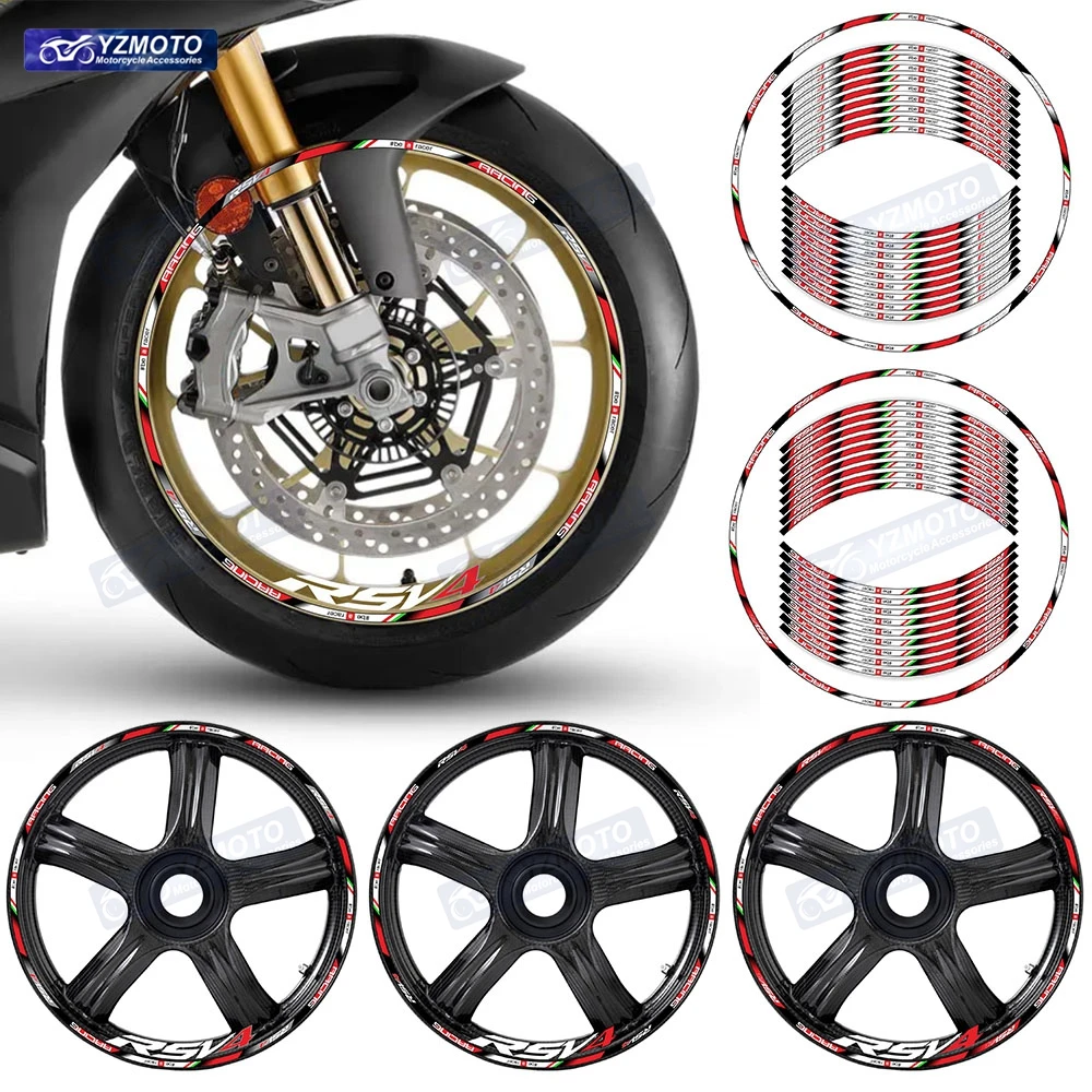 

Для RS660 RS 660 мотоцикла 17-дюймовые гоночные наклейки на колеса автомобиля светоотражающий обод мотоцикла велосипедная ступица лента наклейка наклейка
