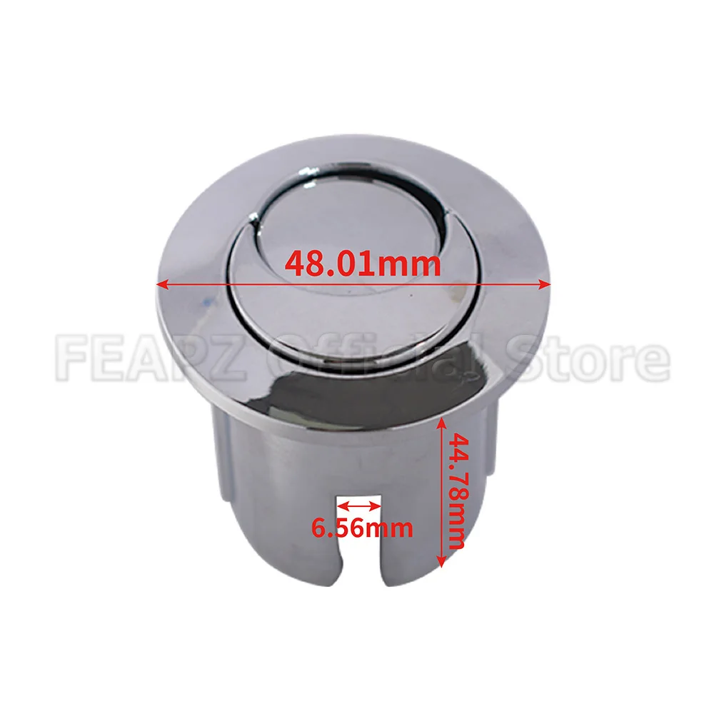 AH0001800R 822043001 Compatible With ROCA Cistern D2D Dual Flush Push Button Half Moon Threaded Push Rods Short Body Chrome
