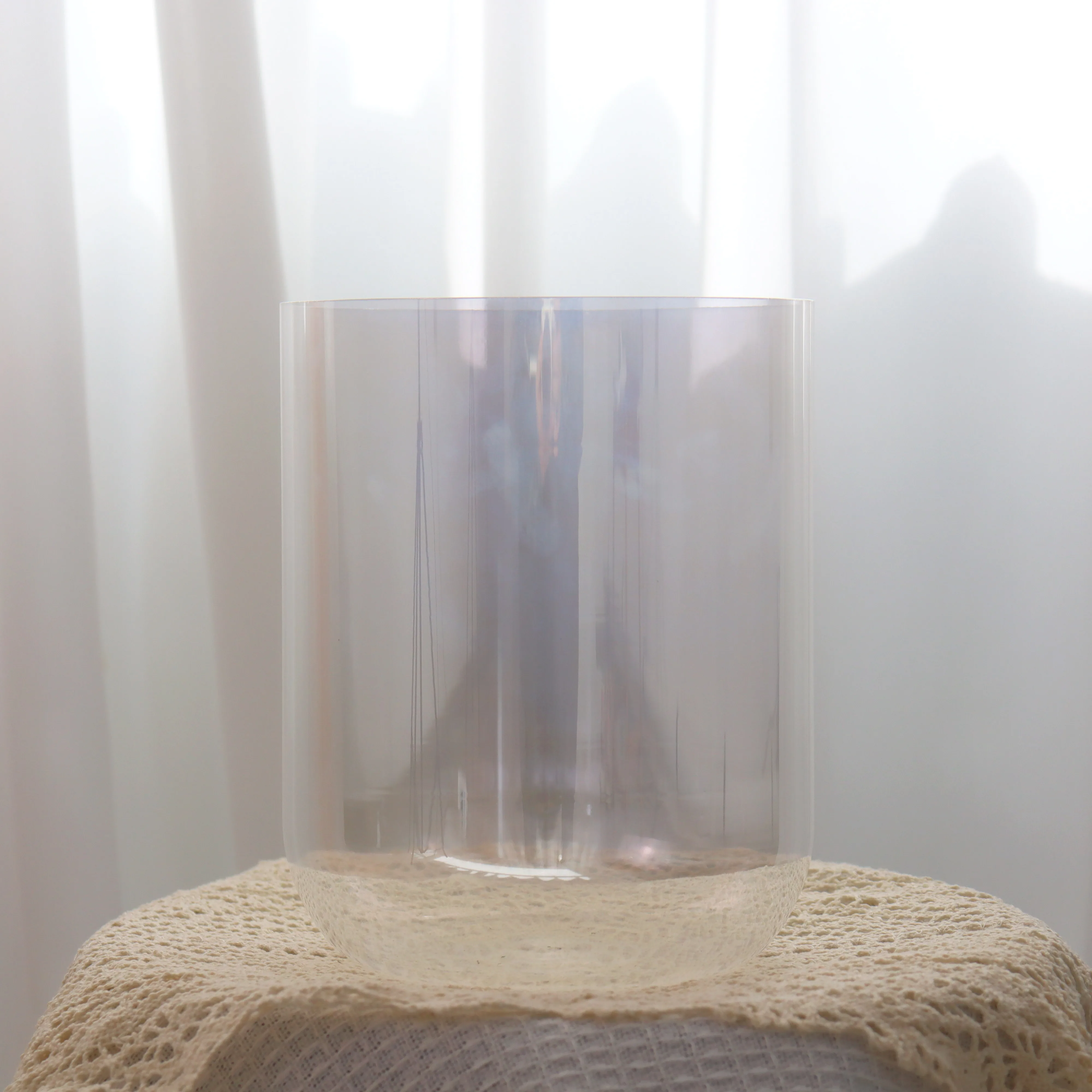 Cuenco Cantador de Cristal de Cuarzo Blanco Brillante ZHQH, Sonido Natural de Cristal, Cuenco Cantador de Cristal de Sanación Reiki, Instrumentos para Yoga