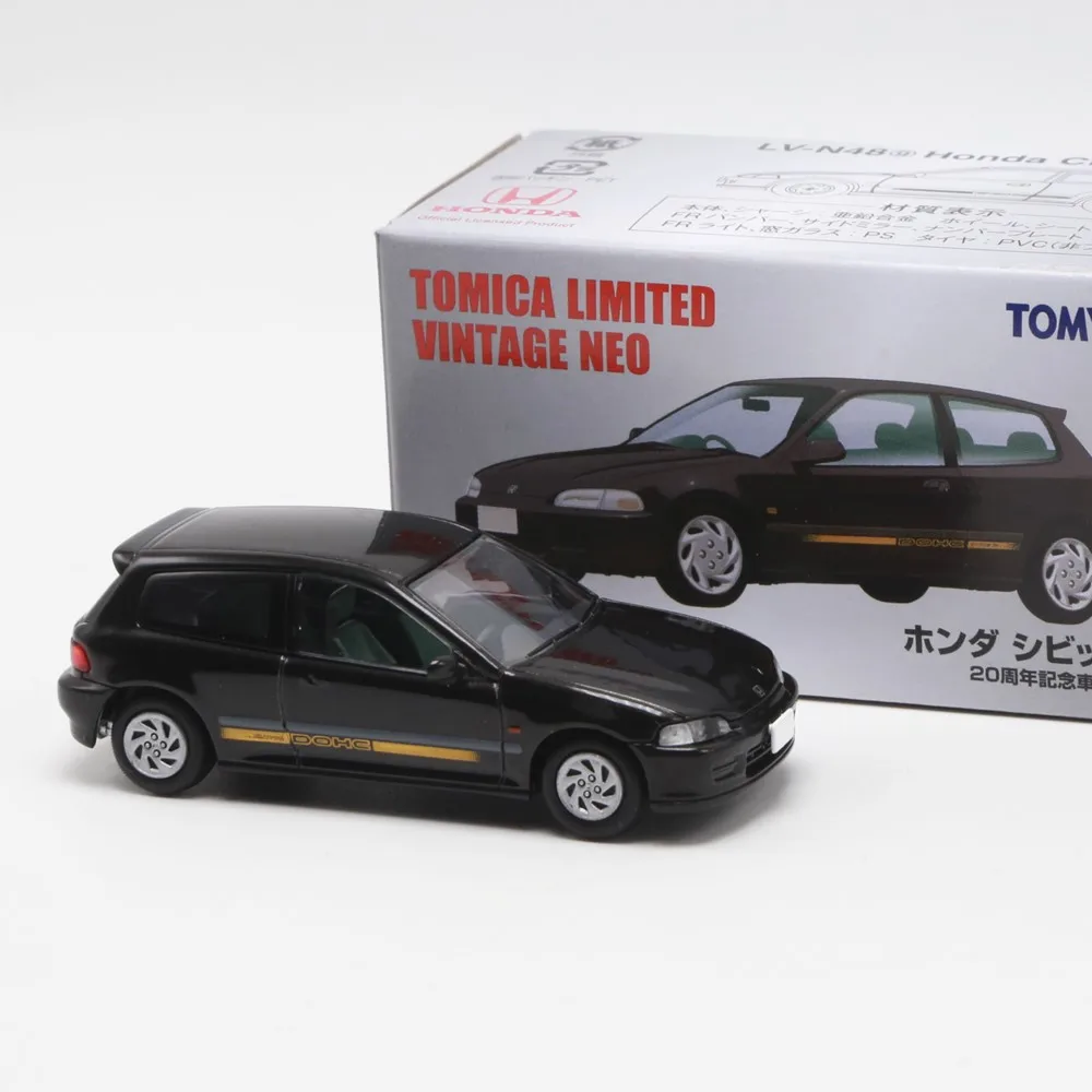 Tomytec Tomica TLV N48g CIVIC Si 20th Anniversary JDM Limited Edition Simulation Alloy Static Car Model Toy Gift