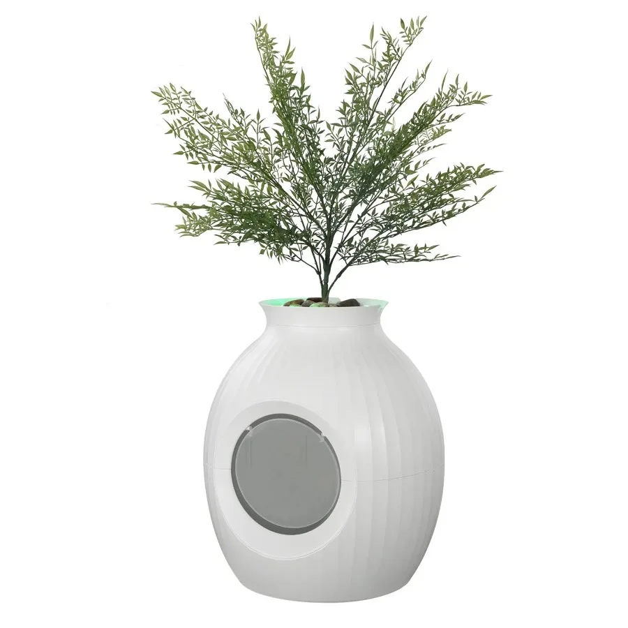 

Odor-Free Plant Cat Litter Box Hidden Cat Litter Box with Artificial Plant
