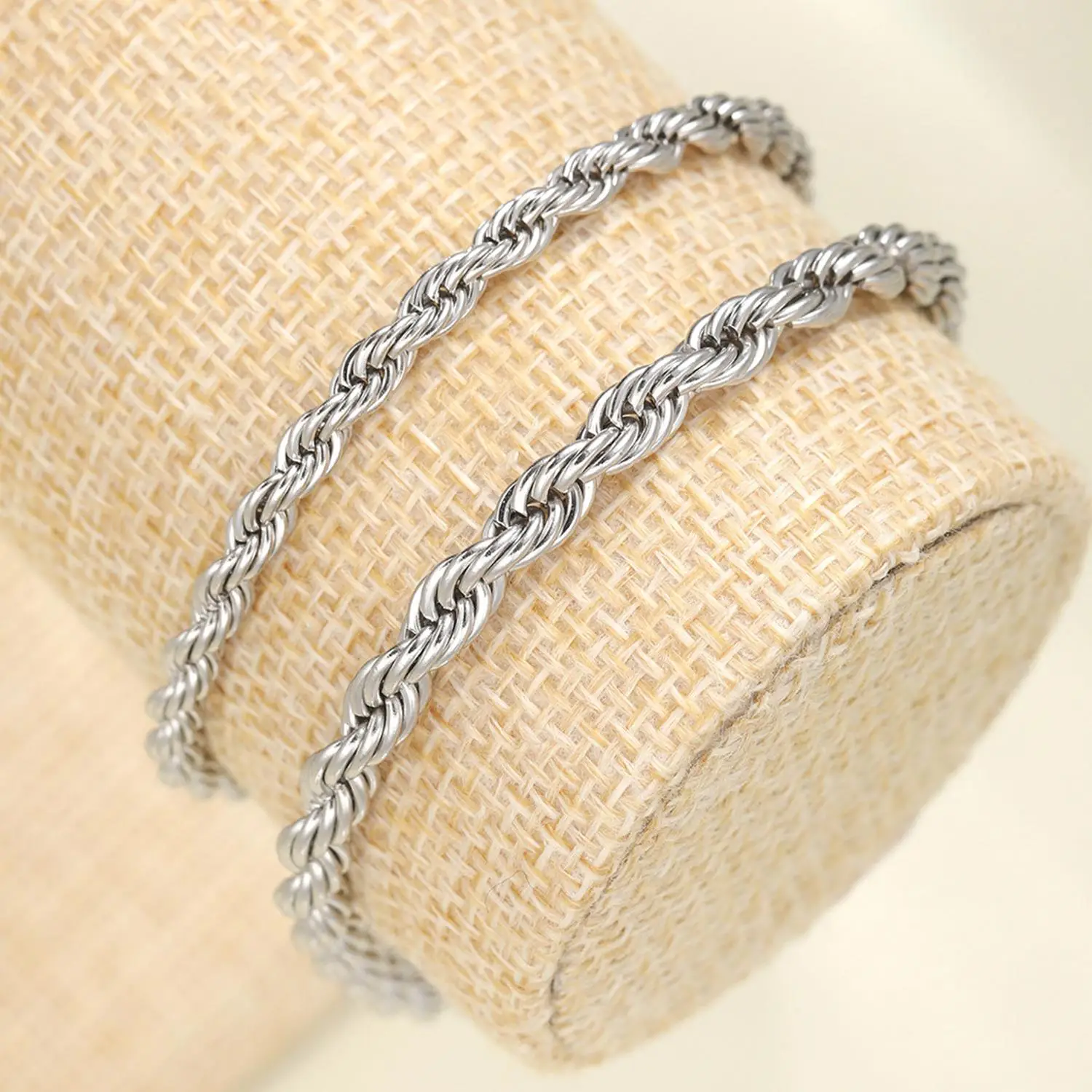 2 pçs simples e minimalista corrente de aço inoxidável pulseiras conjunto para homens moda rua chique pulseira feminina 2025 nova moda jóias