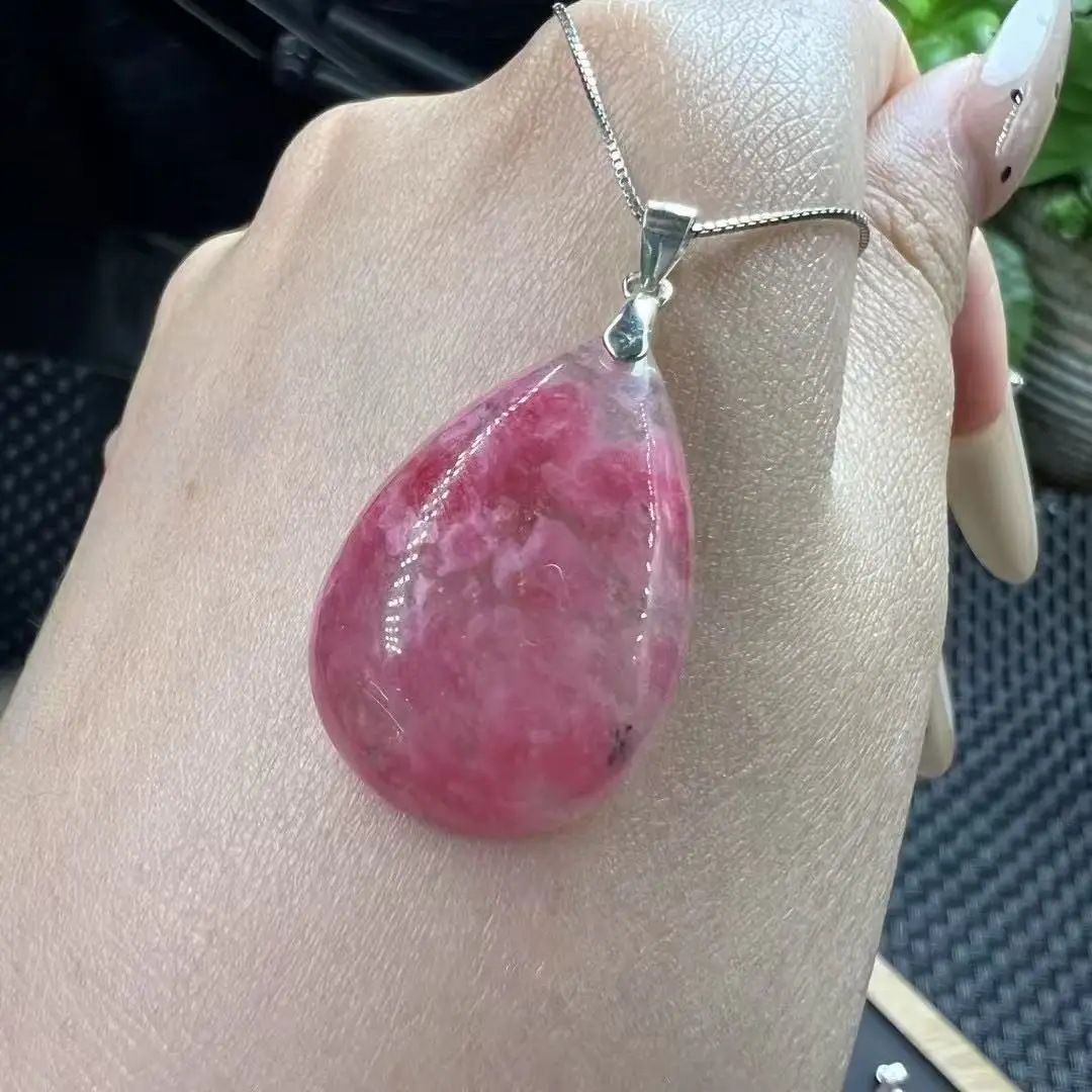 

Натуральный кристалл дождя с цветком розы и вишни, кулон в виде капель воды, энергетический драгоценный камень, духовное исцеление, сувенир, подарок