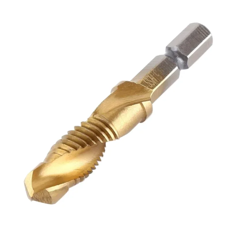 Hex Shank Composite Tap High Speed Steel M3-M10 Drill Chamfer Three In One Machine Spiral Set