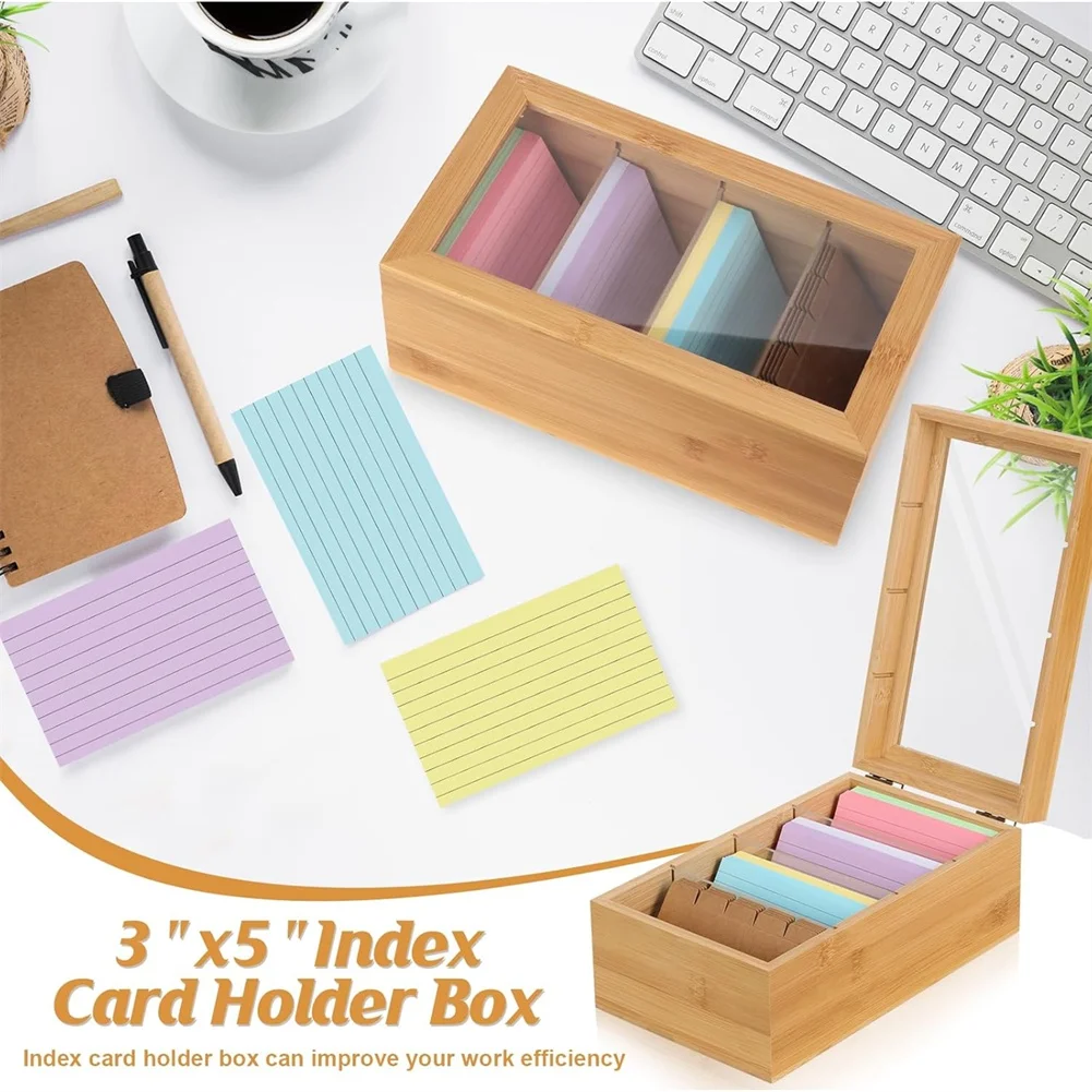 bamboo-index-card-organizer-with-3x5-card-holders-divider-recipe-box-featuring-4-compartments-lid-for-storing-1200-cards
