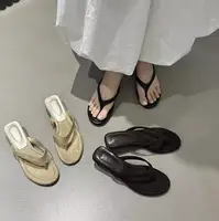 Fashion Round Clip Toe Wedge Women Slippers Outdoor Casual Wedge Sandals 2026 New Flip Flops Summer Beach Flip Flops Women Shoes - Image 6