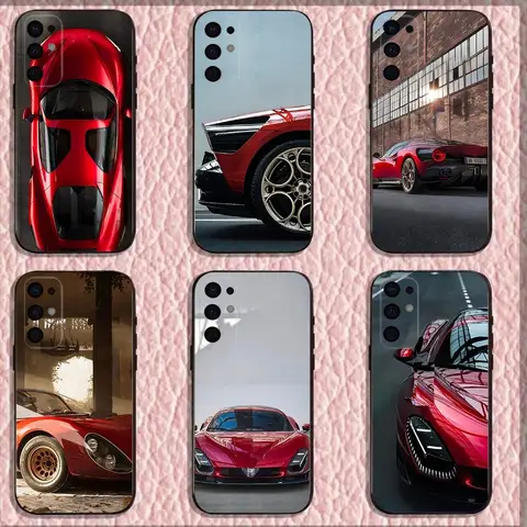 AlfaeS Cool R-RomeoS-S Car Phone Case For Samsung S25,S24,S21,S22,S23,S30,Ultra,S20,Plus,Fe,Lite,Note,10,9,5G Black Cover