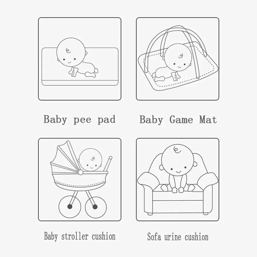 70 x 90 cm Baby-Cartoon-Windelunterlage aus waschbarer Baumwolle, wasserdicht und atmungsaktiv, auslaufsichere Baby-Windelunterlage für vier Jahreszeiten