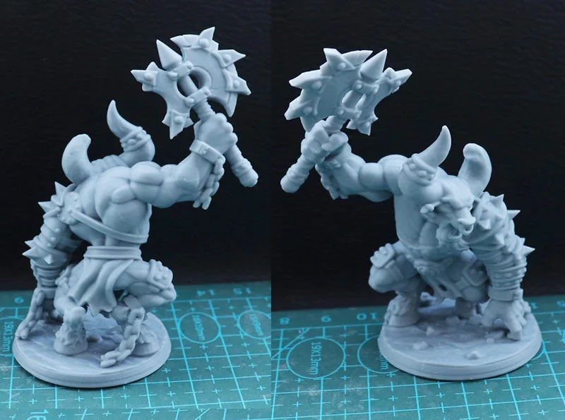 56mm  Resin Model Minotaur Axe Warrior Figure Unpainted No Color DW-107