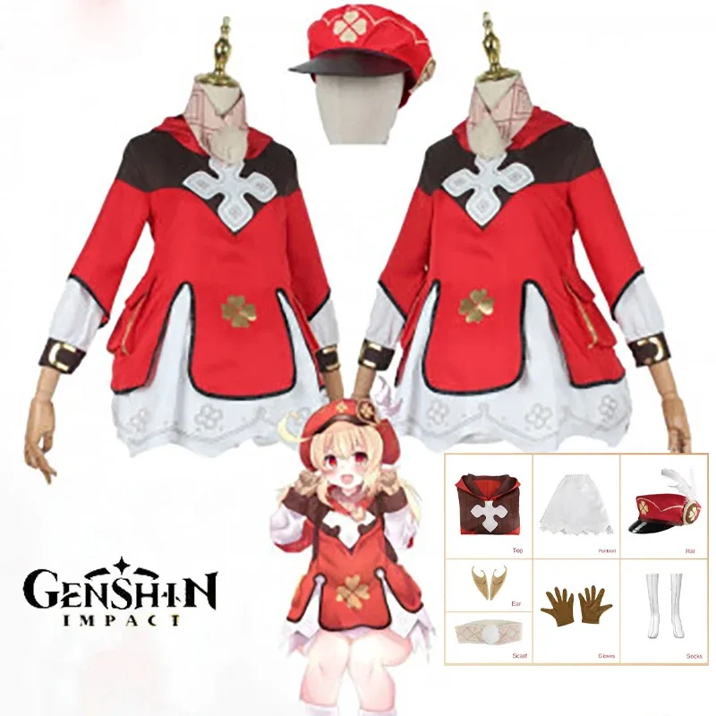

Bear House A 002 KLEE Cosplay Costume Genshin Impact Game Anime Backpack Dodoco Wig Set Cute Loli Rolecos Dress Ha 2025 New Q7Q8