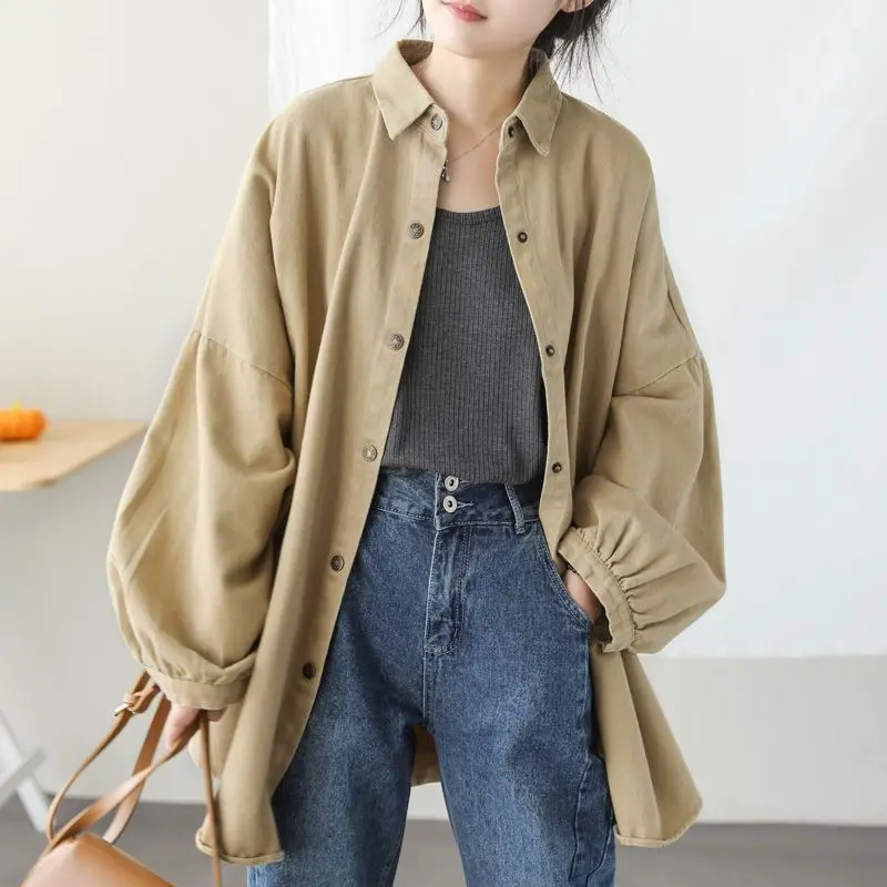 

Office Lady Blouse Women Solid Color Office Career Shirts Tops 2024 New Fashionable Casual Long Sleeve Blouses Femme Blusa T317