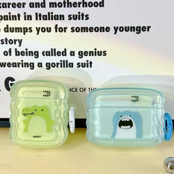 Cute Cartoon Animal Couples Wave Cover For Airpods 1 2 3 Earphone Soft TPU Funda For Apple AirPod Pro 2nd Case Headset Box Bag