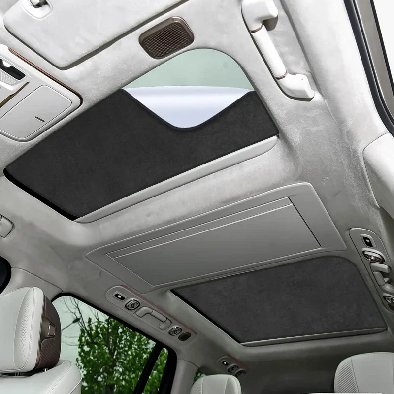 

Car Suede Fabric Anti-UV Electrostatic Adsorption Sunroof Sunshade for LYNK&CO 900 2025-Present Heat Insulation