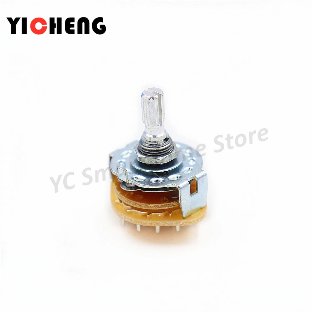 3Pcs RS25 band switch Shift position rotary switch 1 -4 Pin, 3-11gear ,20mm shank length,6mm torx shaft