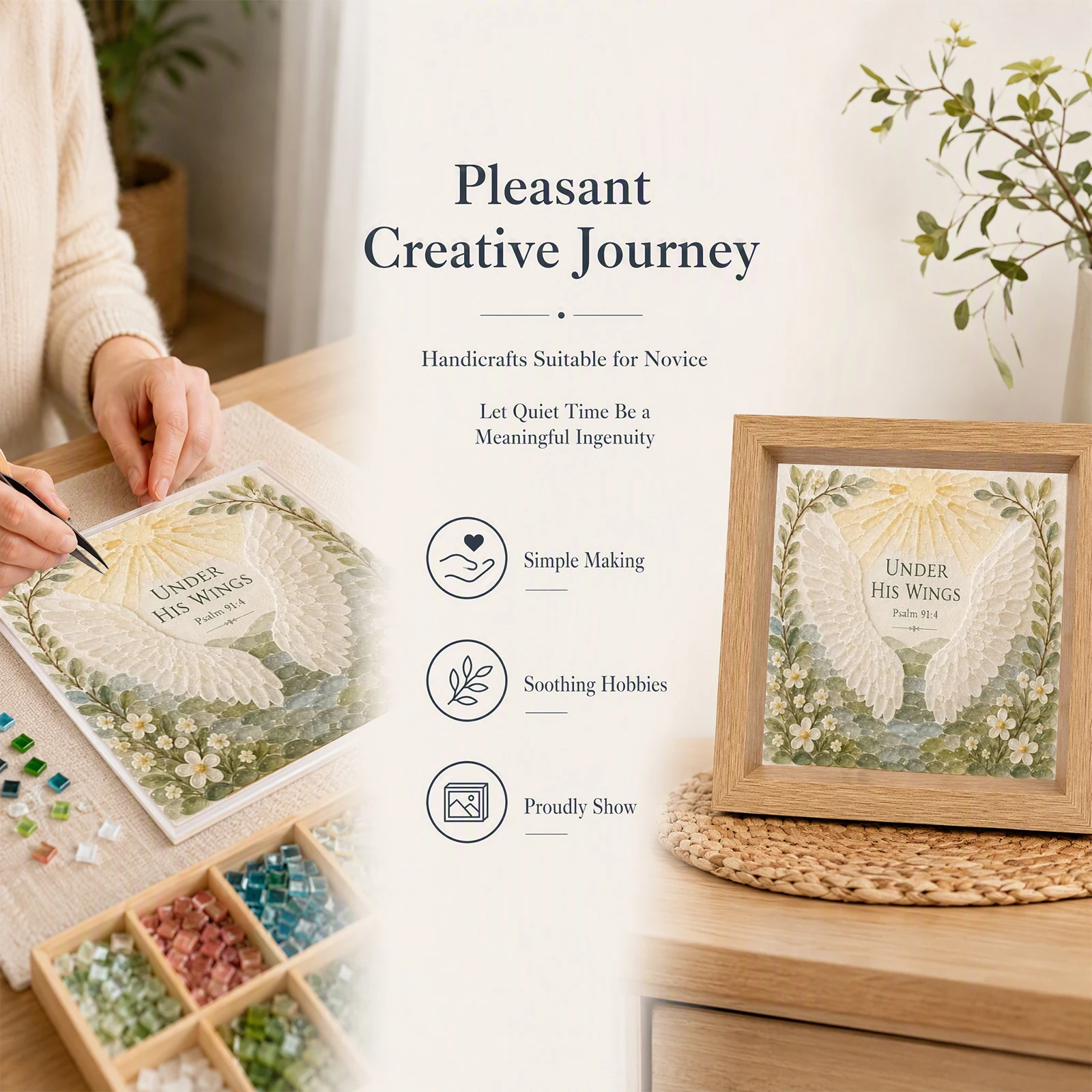 프레임형 DIY 모자이크 아트 키트, 초보자를 위한 유 - Art Craft Gifts For Adults 리뷰 및 가격