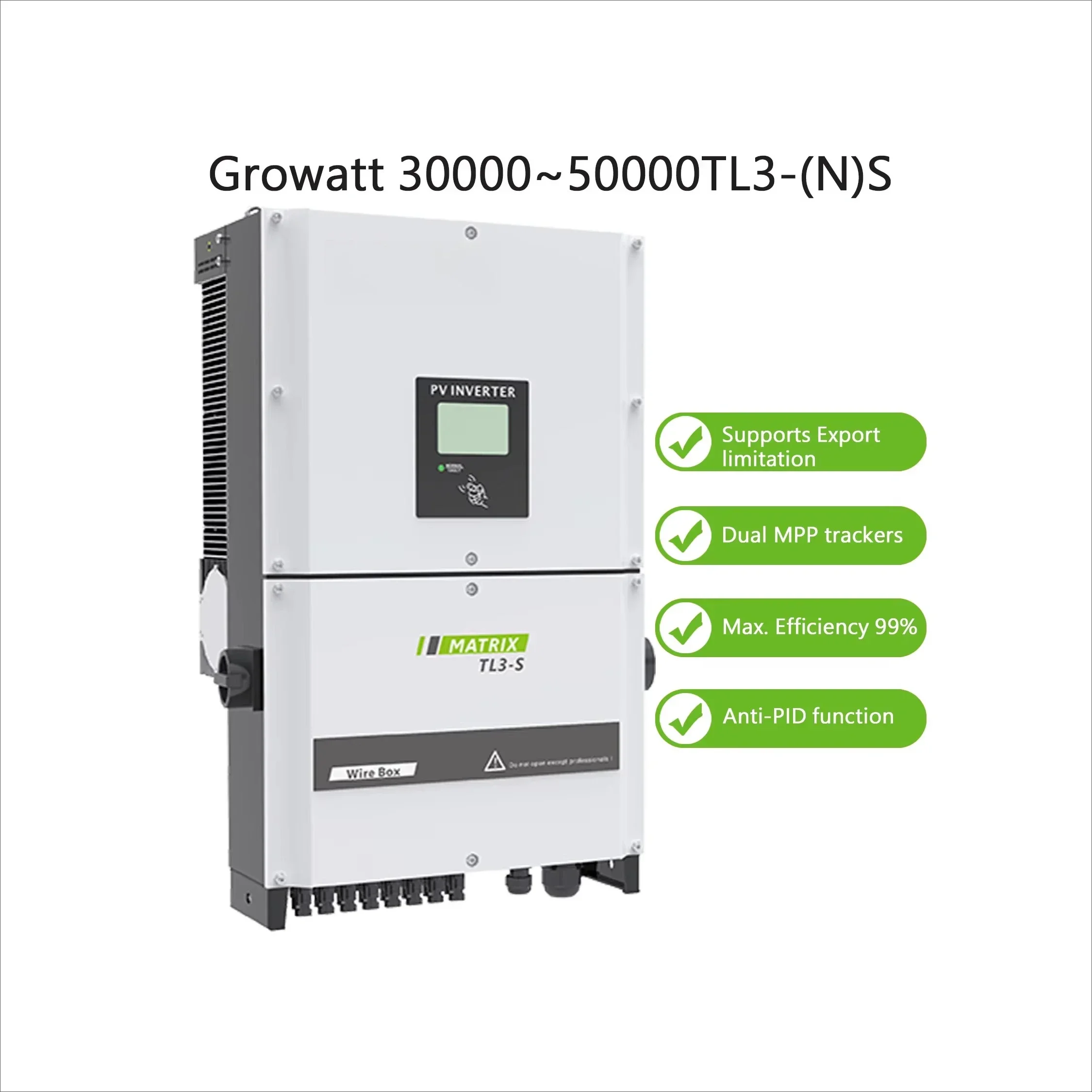 

Growatt 12000 13000 15000 TL3-S Цена по сетке 220 В 30 кВт 33 кВт 40 кВт 50 кВт Солнечный инвертор Наземный солнечный инвертор