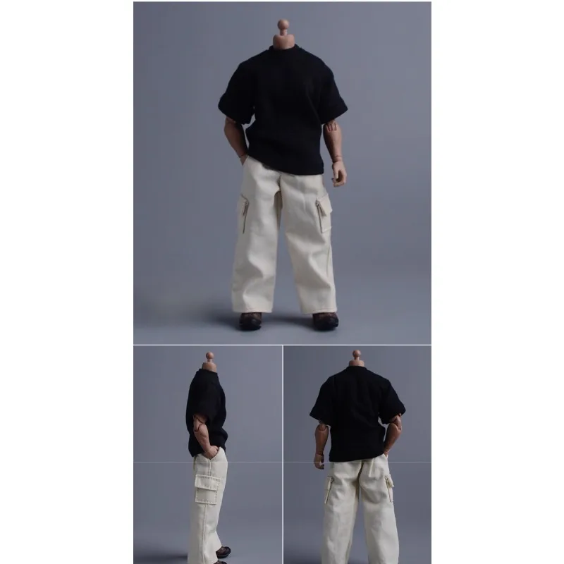Action figure maschili in scala 1/12 Pantaloni larghi con pantaloni tascabili con cintura Modello di bambola per corpo Romankey Notaman da 6"