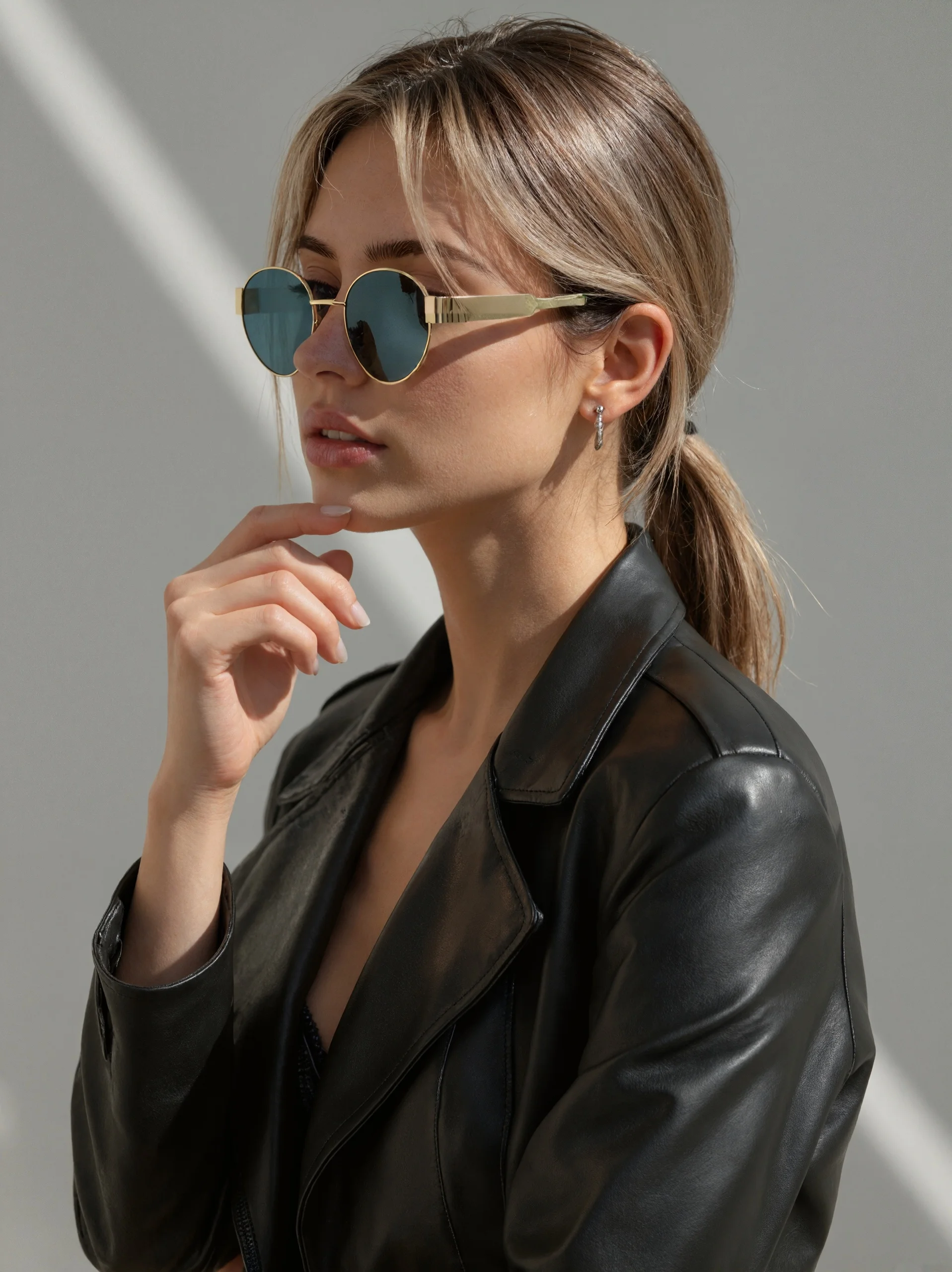 

Oval shaped universal fashionable glasses, unisex luxury brand metal sunglasses, stylish designer sunglasses, UV400 anti-ultravi