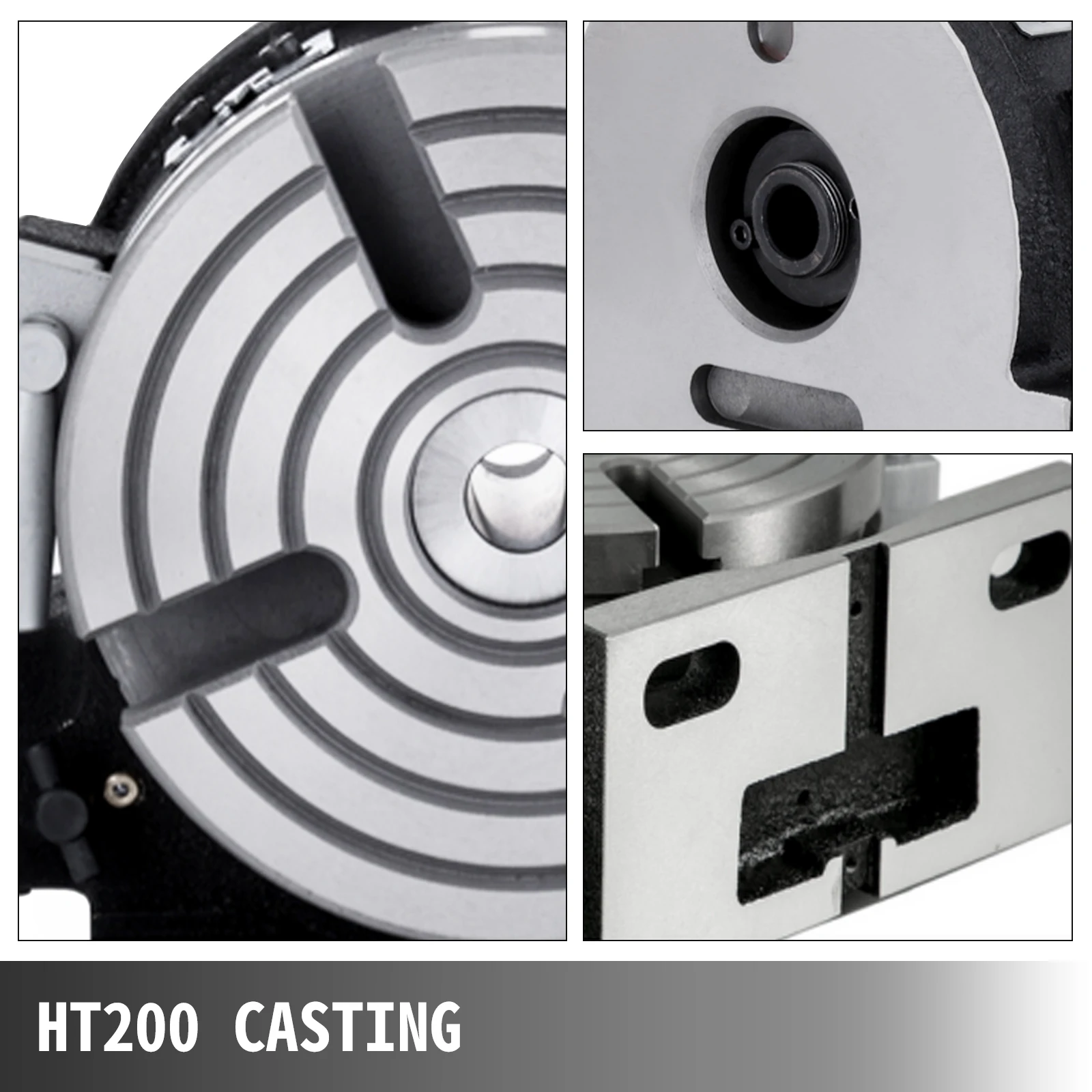 VEVOR Rullo di Divisione Verticale Orizzontale a 4 Scanalature Diametro da 150 mm, Set di Fresatura per Colata HT200 con Quadrante di Ripristino per Tavolo Rotante con Maniglia per Lavorazione Metallo