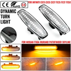 2Pcs Turn Signal Lights Dynamic Blinker LED Side Marker For Infiniti EX25 EX35 EX37 FX35 FX37 G25 G35 Q40 Q60 Q70 QX50 QX70 M37
