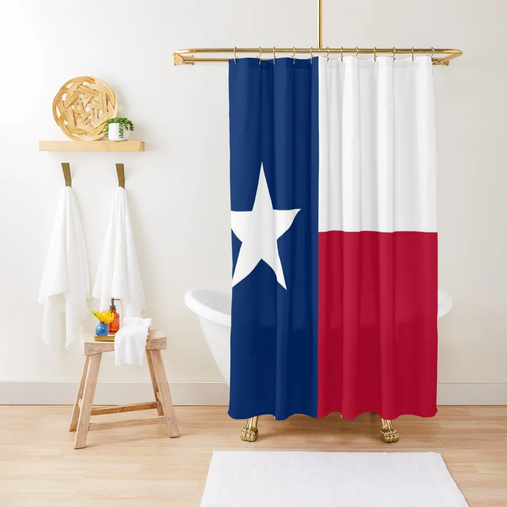 Flag of Texas State United States of America Shower Curtain Cute Shower Shower Waterproof Curtain