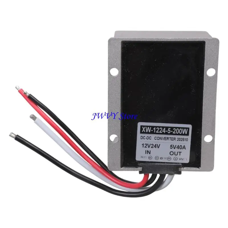 573A Waterproof Aluminum Housing12-24V to 5V Reducer Power Supply Converter