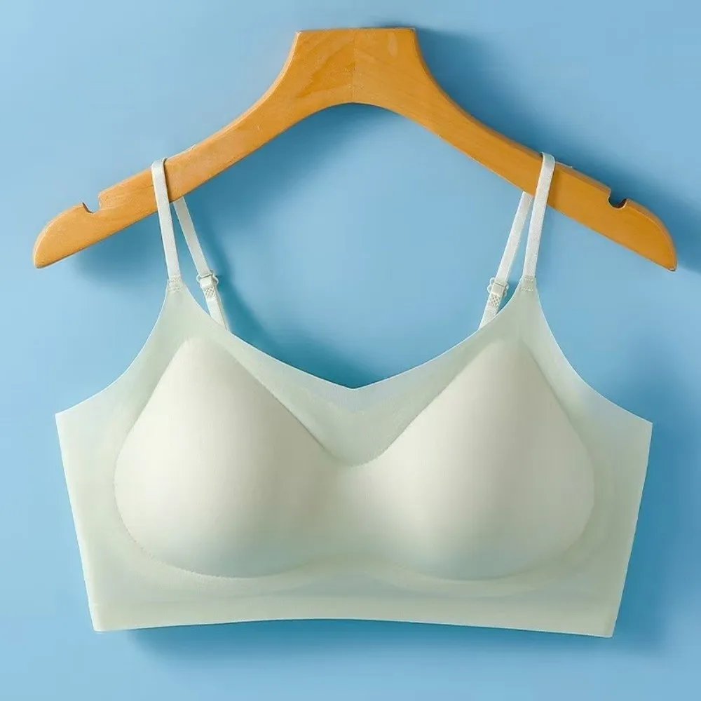 Comfortable Close-fitting Seamless Bra Anti-sagging Shockproof Wireless Deep V Bra Beautiful Back Brassiere for Women Running