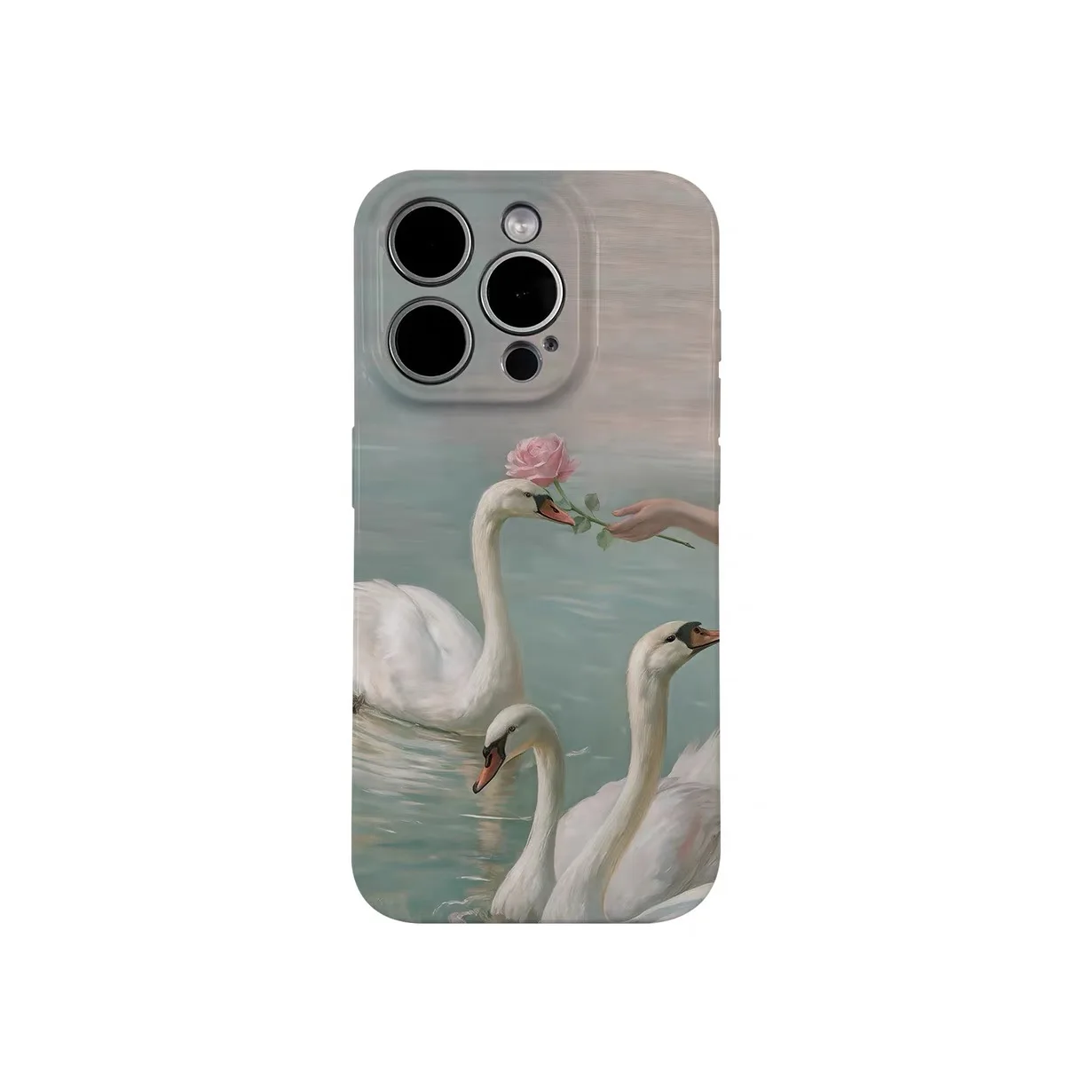 

Ins Korean Rose Swan Cartoon Case for IPHONE 17 16ProMax 15 14 13 12 11 PRO Plus Acrylic TPU Two in One Magnetic Phone Cases