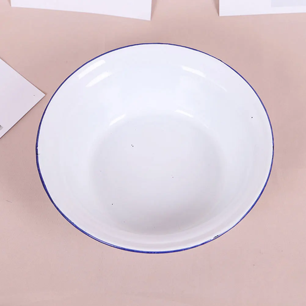 

Vintage Enamel Deep Round Pie Dish Oven Safe Baking Pan For Pies Cakes Bread Making Kitchen Cooking Camping Serving