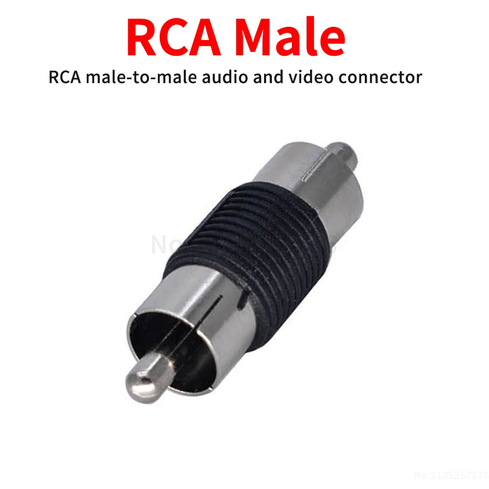 RCA male-to-male audio/video adapter AV male-to-male adapter RCA male to RCA adapter AV straight-through male connector (1 pcs)