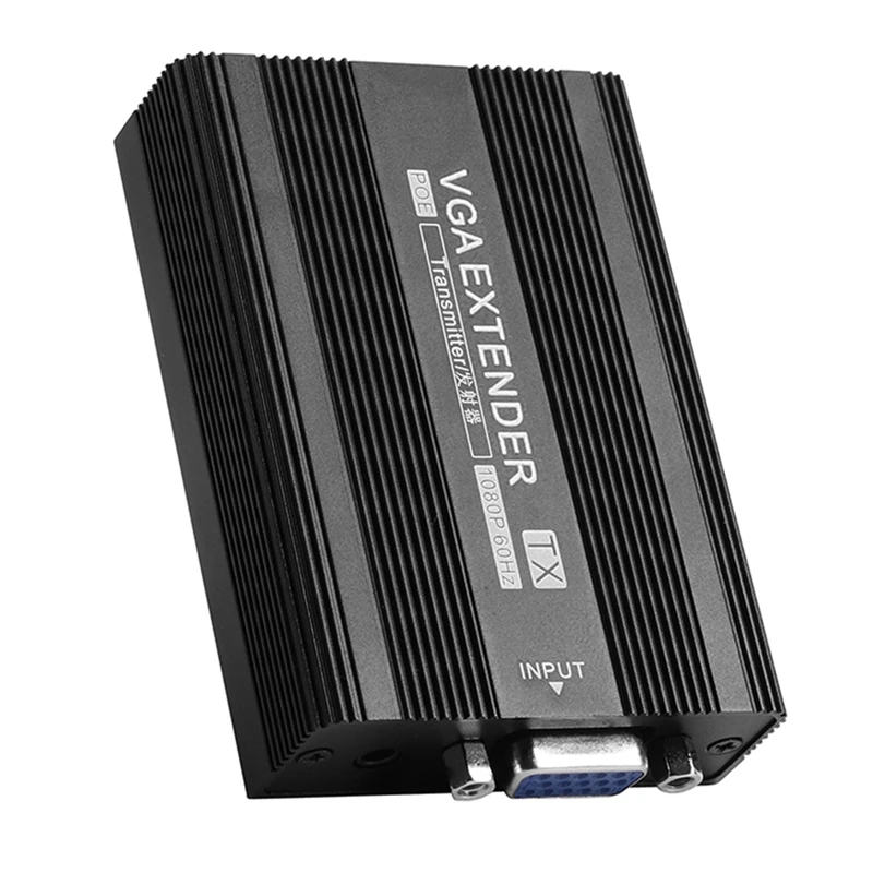 150M VGA Netwerk Extender RJ45 VGA Extender Audio Zender Ontvanger Ondersteuning POE Voeding UK Plug 1Set
