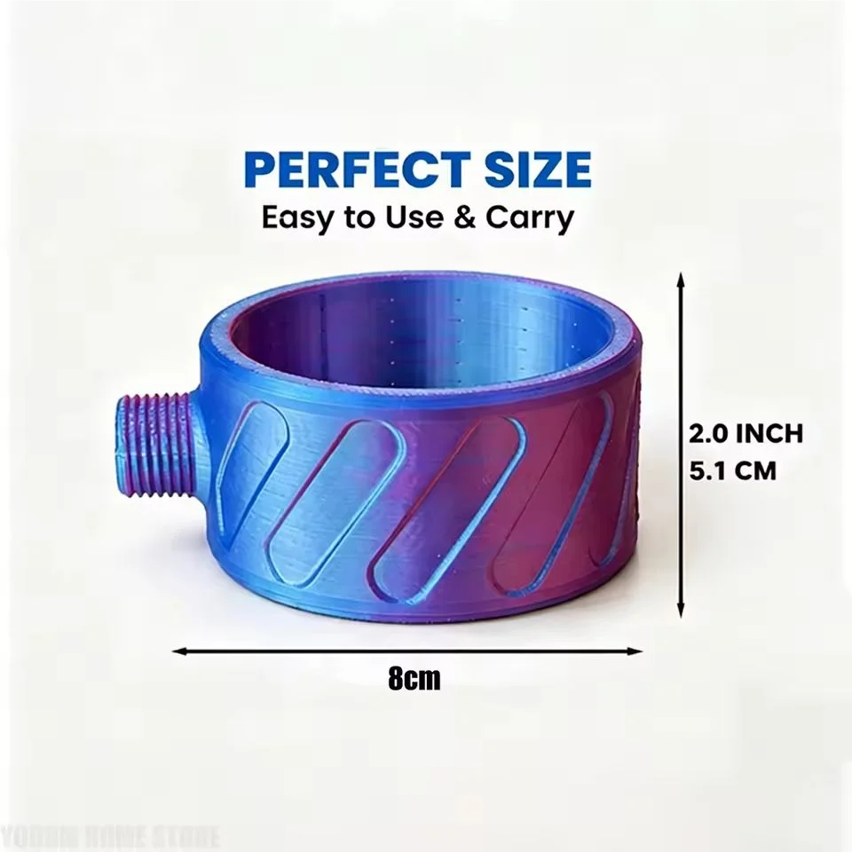 New 1Pcs Men Shower Nozzle High Pressure Spiral Head for Powerful Refreshing Shower in Bathroom 360°Inward Vortex Hygiene Wand