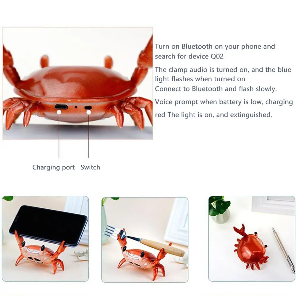 Clamp Crab Stand Bluetooth Speaker Mobile Phone Stand Creative Multi-functional Home Decoration Desktop Mobile Phone Stand