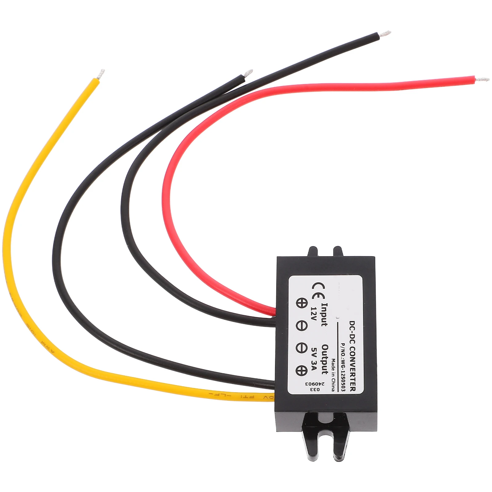 

Power Converter 12V to 5V 3A Voltage Regulator Car LED Display Black ABS Travel Adapter Stabilizer Direct Current Converter