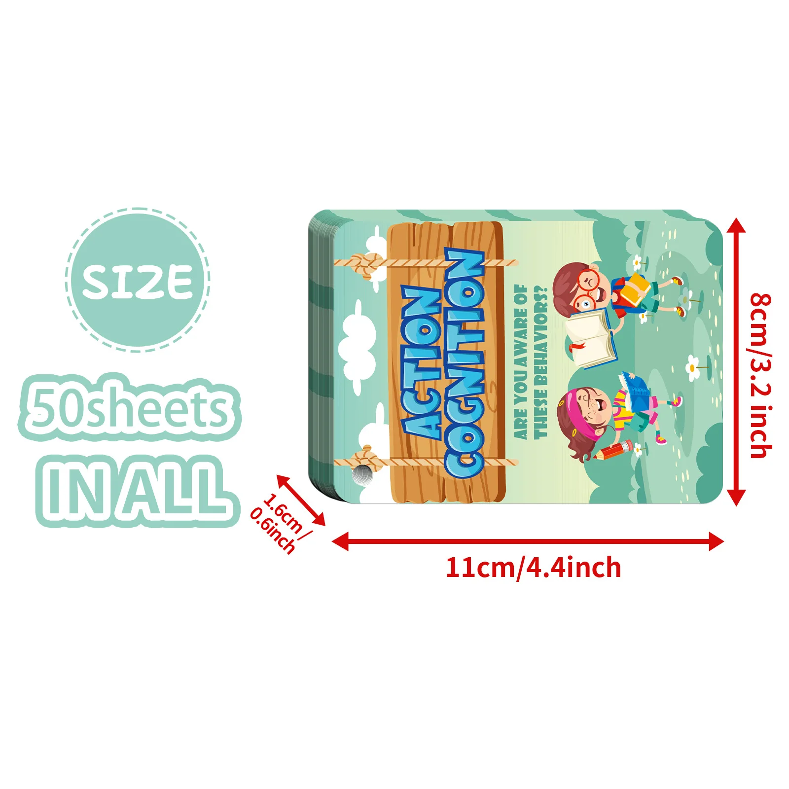 50Pcs/Set Cognition Learning Card Funny Memory Flash Cards Early Education Educational Toys For Children Kids