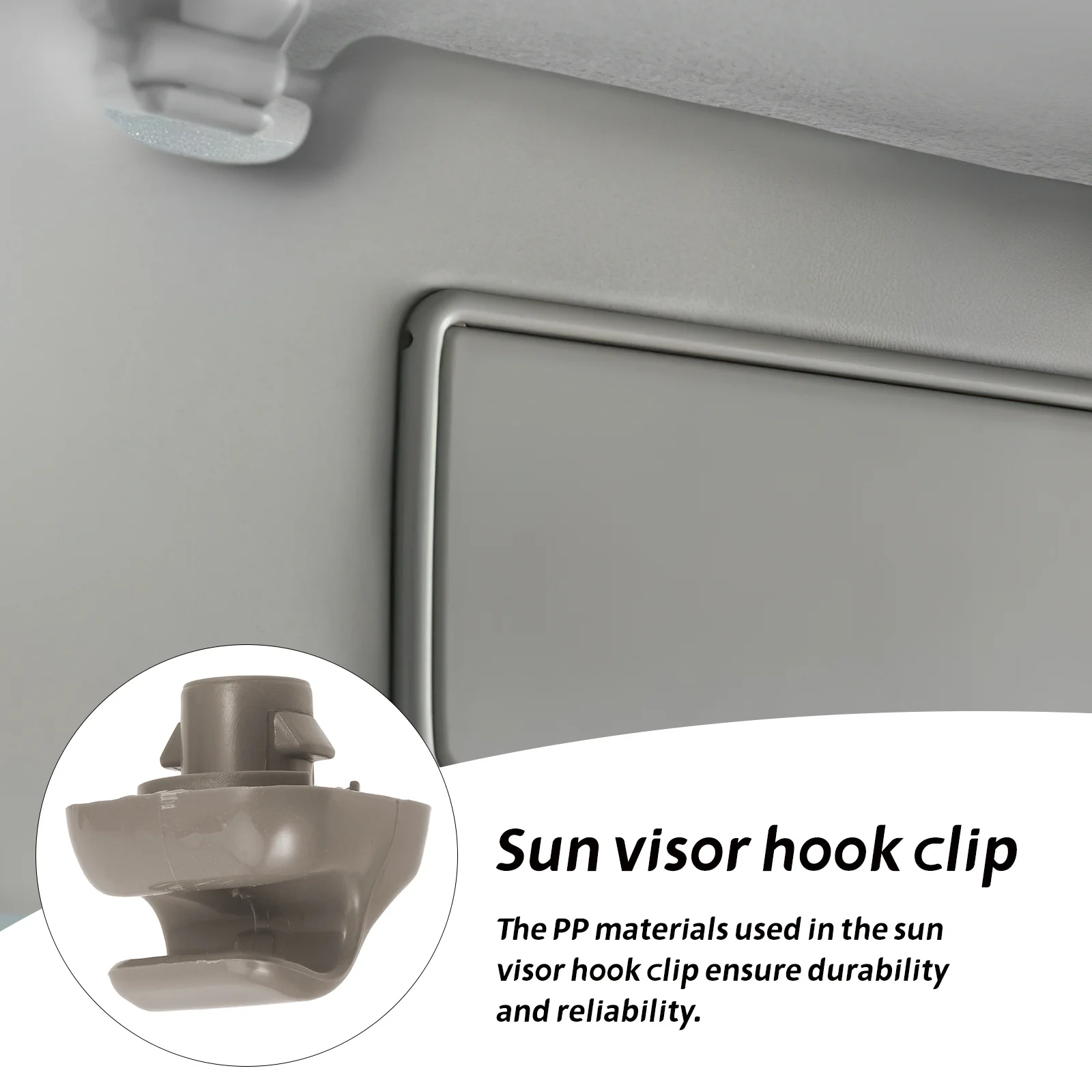 

2Pcs Sun Visor Hook Clip Car Interior PP Material Sun Visor Retainer Holder Fixing Bracket Vehicle Accessories
