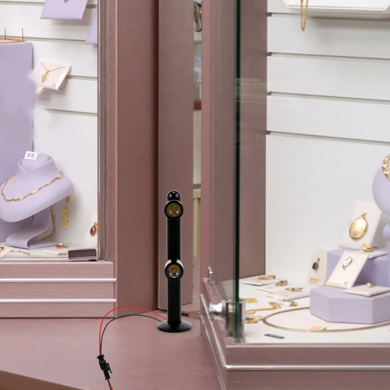 

LED Spotlight for Cabinet Display Jewellery Showcases Lightweight Portable St Lamp 220V LED Counter Lighting