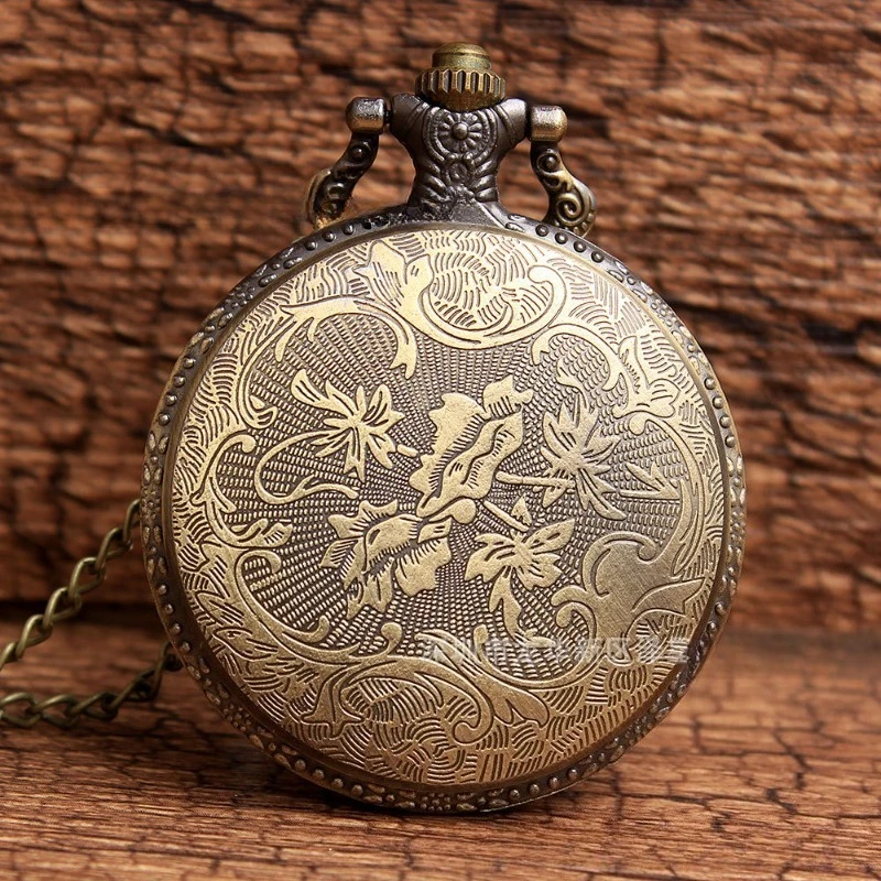 Anime My Neighbor Totoro Merch Quartz Pocket Watch Keychain Vintage Hanging Cartoon Character Print Pocket Clock Backpack Gift - view 5